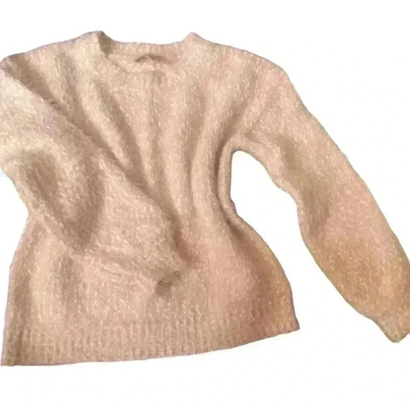 PHILOSOPHY pastel pink crew neck cozy fuzzy pullover sweater women size small - Picture 1 of 13